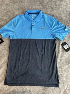Polo Nike On Field NFL LA Chargers nuova con etichetta uomo M blu nero logo Dri-FIT - Foto 1 di 8