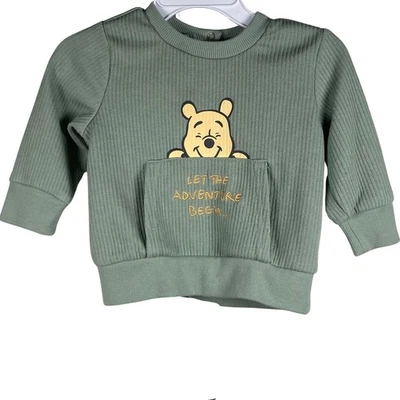 Disney Baby Winnie the Pooh Pullover Pocket Sweatshirt Infant 3-6M - Image 1 of 4