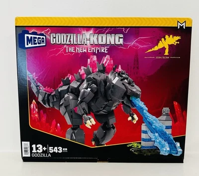 NEW! MEGA Blocks Showcase Kong x Godzilla: The New Empire GODZILLA 12.5” 543 Pcs - Image 1 of 4