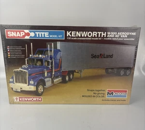 1981 Snap Tite Kenworth W900 Aerodyne Truck Model Kit Sealed by Monogram Vintage - Picture 1 of 12