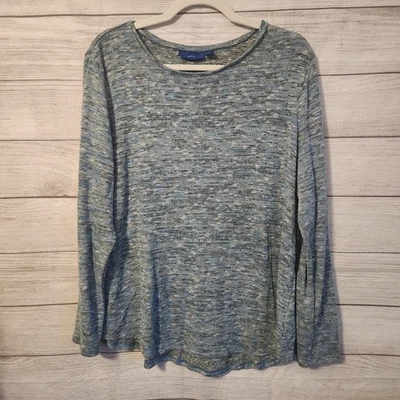 Apt 9 XL Petite  blue long sleeve pullover casual sweater - Image 1 of 4