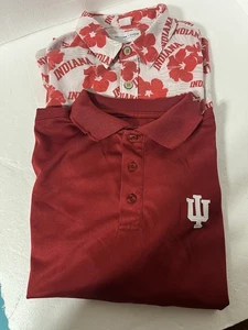 Set 2 camicie uomo Indiana Hoosiers tellum hawaiano e chop e campus polo large - Foto 1 di 11