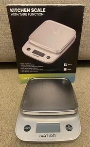 DIGITAL KITCHEN SCALE PORTABLE LIGHTWEIGHT SCALE W/ TARE FUNCTION SILVER COLOR - Picture 1 of 14