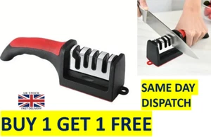 Knife Sharpener 4 Stage Pull Through Kitchen Knives Professional Tool Sharp - Picture 1 of 10