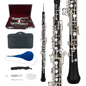 Oboe music instrument C key Full Automatic Ebonite wood left F Resonance Silver - Picture 1 of 6