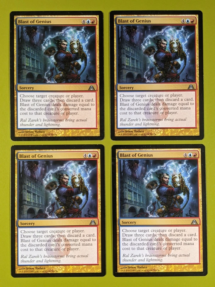 Blast of Genius x4 Dragon's Maze 4x Playset Magic the Gathering MTG  - Image 1 of 1
