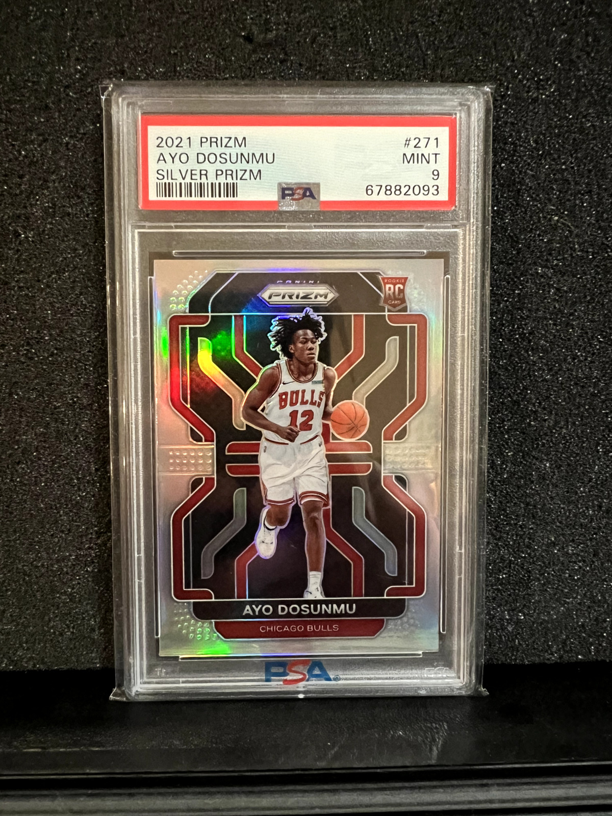 2021 Panini Prizm Ayo Dosunmu Silver Prizm #271 RC Rookie Chicago Bulls PSA 9