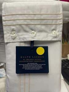 Ralph Lauren Organic Handkerchief Sham Size Standard Color Coastal Sand New - Picture 1 of 3
