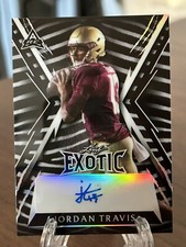 JORDAN TRAVIS 2023 Leaf Exotic RC AUTOGRAPH ZEBRA PRIZM HOLO /13  FSU Seminoles