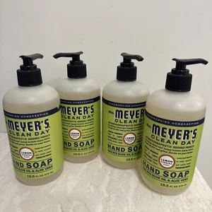 Mrs Meyers Hand Soap Clean Day Lemon Verbena 12.5 Oz Lot Of 4 Cruelty Free - Picture 1 of 3
