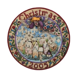 Jim Shore Heartwood Creek Weihnachten 2005 Aussaat Freude 3D Sammelteller - Bild 1 von 6