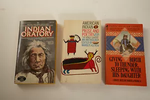 Indian Oratory 3 Book Lot (G5L-22) Native American Prose Poetry Tales Speeches - Picture 1 of 8