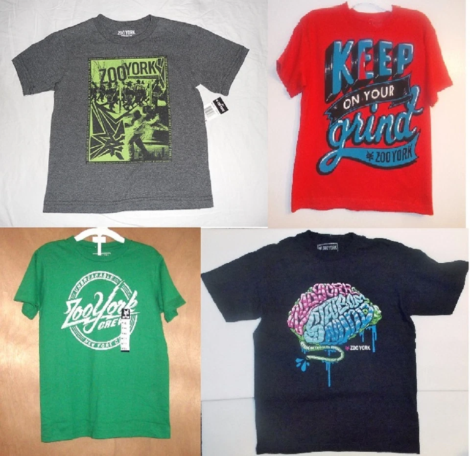 Camisetas Zoo York Niños 5 Camisas Diferentes Tallas 4, 5, 8 y 8-10 Nuevas con Etiquetas Foto 1 de 1