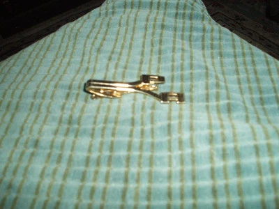 Vintage PAN AMERICAN AIRLINES "PA" Hickok Gold Tone Tie Clip RARE ! - Image 1 of 3
