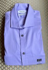 Calvin Klein Purple 15 X 34/35 Slim Fit Men Dress Shirt Non-iron B29