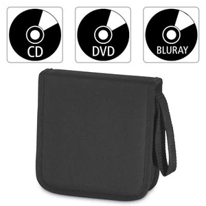 Hama CD DVD Blu-ray Tasche Wallet Mappe für 32 / 64 / 104 CDs aus Nylon, Schwarz - Bild 1 von 13