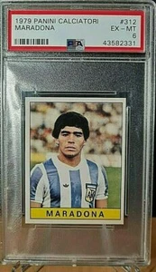 DIEGO MARADONA PANINI #312 CALCIATORI 1979 PSA 6 - Picture 1 of 2