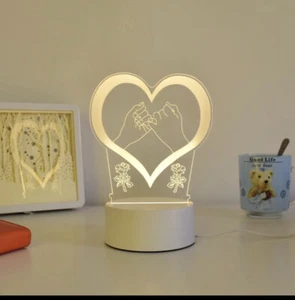 3D LED Night Light USB Small Table Lamp Pinky￼ Promise￼￼ US Seller￼ - Picture 1 of 3