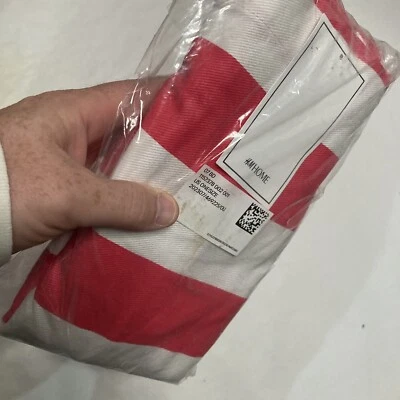 Bolso de playa de lona rojo y blanco H&M Home Foto 1 de 4