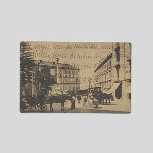 cartolina originale fotografica Napoli Piazza dei Martiri animata VG 1914 - Bild 1 von 2