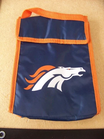 Denver Broncos lunch bag hook & loop closure top web handle Cover