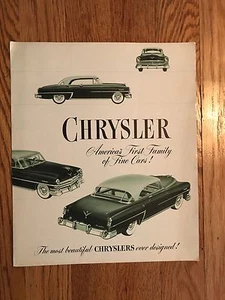Chrysler 1953 folleto de ventas original catálogo Windsor, New Yorker, Imperial - Imagen 1 de 3