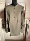 V by Very Olive Green Button Long Sleeve Longline Blouse Shirt UK 10 BNWT
