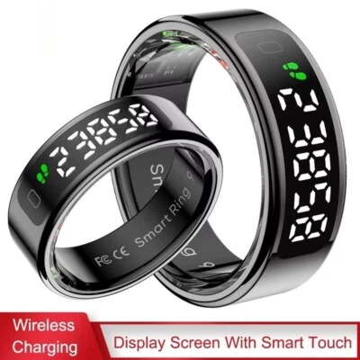 R11+ Smart Ring mit Display Kabelloses Laden Herzfrequenz-Blutsauerstoffmonitor - Bild 1 von 4