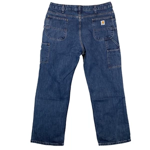 Carhartt Women's Carpenter Straight Leg Blue Denim Jeans Size W36 L30 - Picture 1 of 17
