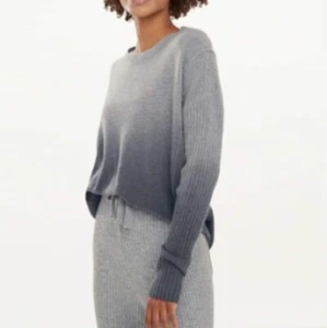Splendid Divine Kaschmir Pullover grau anthrazit Dip Dye gerippt Gr. Medium - Bild 1 von 14