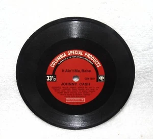 Johnny Cash It Ain't Me Babe Snowdrift Shortening Record Premium 5" Plexidisc - Picture 1 of 4