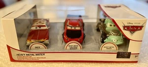 Disney Pixar Cars Heavy Metal Mater Lightning McQueen Dex DieCast Set Of 3 NEW - Picture 1 of 8