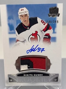 19-20 Nikita Gusev Auto /249 New Jersey Devils Cup Rookie #105 Auto Patch - Bild 1 von 2