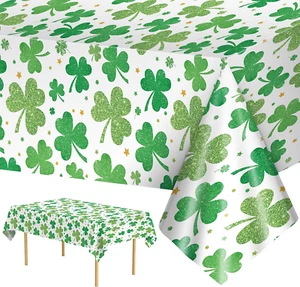 3 Pack St Patricks Day Tablecloth - Lucky Green Shamrock St Patrick'S Tablecloth - Picture 1 of 12