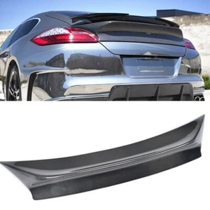 Carbon Fiber Rear Trunk Spoiler Wing Lip For Porsche Panamera 970 2010 2011-2014 - Foto 1 di 5