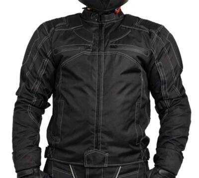L&J Motorradjacke mit Protektoren Herren Textil Motorrad Jacke Roller Gr. S - 7XL