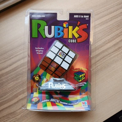 Vintage Rubik's Cube Puzzle w/ Display Stand 2002 Hasbro RUBIKS NEW SEALED - Image 1 of 2
