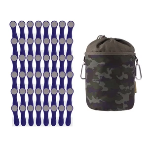 48 Wäscheklammern Indigo Blau Grau Edelstahl Wäscheklammerbeutel Baumwolle Grün - Bild 1 von 6