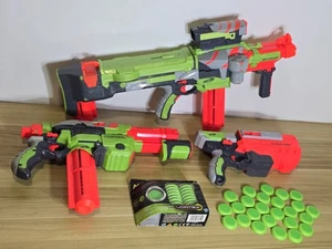 Nerf Gun Konvolut Vortex Nitron Auto Gewehr Vigilon Pistole Praxis Flinte + Scheiben. - Bild 1 von 10