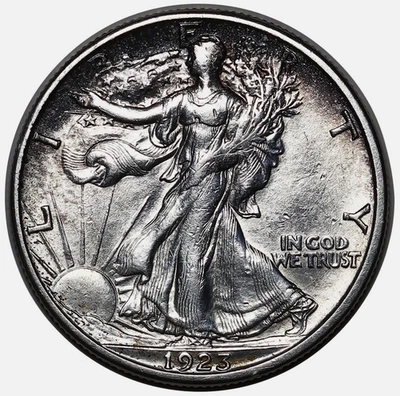 1923-S Walking Liberty Half Dollar, Seldom Seen This Nice, Very Choice AU++ — 第 1/2 张图片