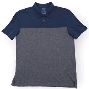 Vince 100% Pima Cotton Polo Shirt Mens S Small (XS) Blue Gray Block - Picture 1 of 7