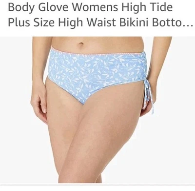 High Tide плюс размер высокая талия бикини низ 3 x цветочные небеса Baby синий новый с ярлыками  - Изображение 1 из 4
