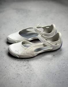 Zapatos planos de ballet blancos vintage Puma Speed Princess Y2k bombo - Imagen 1 de 13