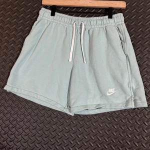 Pantalones Cortos Nike Verde Mar Cordón Cómodos Atléticos Polar Para Mujer Talla Pequeña - Imagen 1 de 8