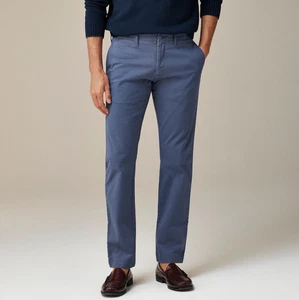 J. Pantalones chinos elásticos ajustados Crew azul marino 484 para hombre talla 33/32 - Imagen 1 de 8