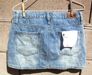 Gonna jeans Playboy 8 media 9 blu mini orecchie coniglietto Halloween 99OFFERTA nuova - Foto 1 di 8