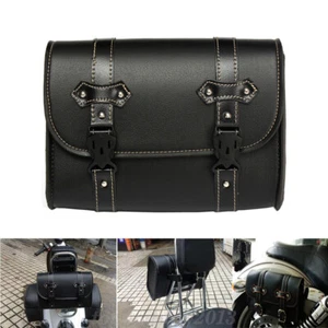 Schwarz Hecktasche Sissy Bar Sack Gepäcktasche Satteltasche Motorrad Für Harley - Picture 1 of 11
