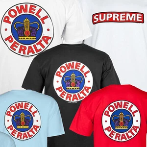 POWELL PERALTA Supreme Skateboard Tee Shirt BONES BRIGADE - Picture 1 of 9