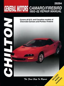 1993-2002 Chevrolet Camaro Pontiac Firebird Chilton Service Repair Manual 25591 - Picture 1 of 1