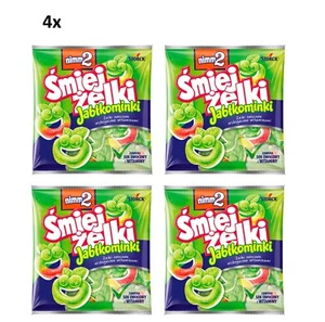 4 x bags NIMM 2 Lachgummi Apple Rings Sour Gummi Candy Sweets 90g (3.17oz) - Picture 1 of 2